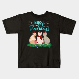 Happy Pawlidays! Kids T-Shirt